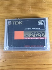 TDK Mini Data Cartridge DC-2120 New Sealed QIC80 Formatted 120MB 307.5' Cassette picture