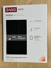 Zagg HAVANA Tablet Folio Case Black For iPad Pro 12.9 Inch 6th, 5th, 4th 3rd Gen picture