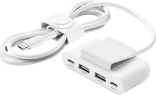 Belkin BootCharge USB-C & USB-A 4-Port USB Power Extender Hub - 2m - White - New picture
