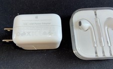 Genuine Apple 12W USB Charger Plug for iPhone iPad iPod & EarPods See Photos. picture
