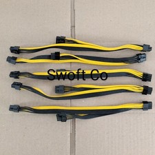6 pin to Dual 8 pin PCI-E Power Cable Splitter 18 AWG | Male to Male | 5x Pack picture