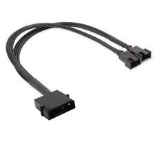 2 Pack 4-Pin Molex (Actual 2-Pin) to Molex-3Pin/4Pin Cable (Splitter), black picture