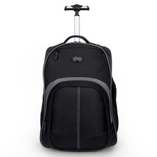 Targus 16 Inch Compact Rolling Backpack Black Wheeled Travel Bag EUC picture