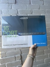 Linksys LGS116P 16-Port PoE+ Gigabit 1000 Mbps Unmanaged Business Switch picture