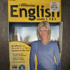 Instant Immersion English Levels 1, 2 & 3 CD-ROM Language Course PC & Mac picture