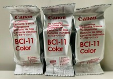 New Genuine Canon BCI-11 Color 3PK Ink Cartridges, BJC-50 Color Ptr, BAG picture