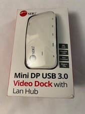 SIIG Mini-DP USB 3.0 Video Dock With LAN Hub White With Instructions Open Box picture