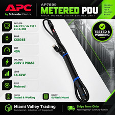 Lot of 10 APC AP7899 Metered Rack PDU 208V 3-Phase 40A 14.4kW 0U CS8365 Tested picture
