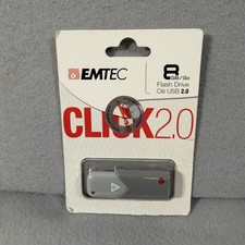 EMTEC CLICK 2.0 8GB USB 2.0 USB Interface Flash Drive - Gray picture