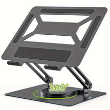 Laptop Stand 360° Rotating Base Adjustable Foldable Ergonomic Desk Riser picture