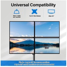 Fully Adjustable Quad Monitor Mount, 4 Heavy Duty Arms picture