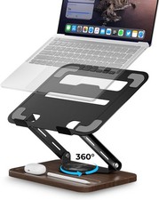Viozon Laptop Stand for Desk Adjustable Laptop Desk Stand with Wood Base NIB OBO picture