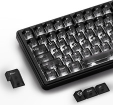 XVX Black Clear Keycaps, Transparent Keycaps 60 75 100 Percent, Ceramic picture