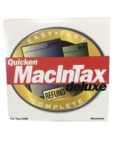 Used 1999 Quicken MacInTax Deluxe in orig sleeve. Complete Federal/State CD disc picture