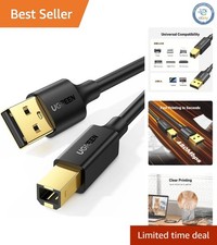 USB 2.0 Type A to B 10FT Printer Cable - Essential for Reliable Data Transfers picture