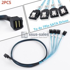 2PCS SFF8643 interface Reverse SAS Cable 80CM multiple SATA devices RAID cards picture