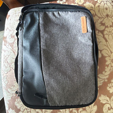 FINPAC Padded Polyester Laptop Sleeve Case, Gray/Black Solid Universal Fit picture