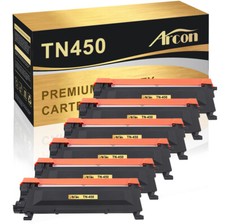 6PK Black TN450 Toner Compatible with Brother HL-2242D HL-2250DN HL-2270DW 2242D picture