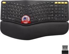 Teclado dividido ergonómico inalámbrico con teclado wireless backlit nuevo 2024 picture