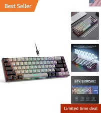65% Compact Wired Gaming Keyboard - RGB Backlit, Anti-Ghosting, Ergonomic Design picture
