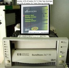 HP SureStore C5657A INT DLT70 SCSI Drive C5657-69023 Data & Cleaning 6/PK Tapes picture