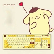 Cartoon Pompompurin PBT Keycap 128 Pcs for Mechanical Keyboard Opaque Keycaps picture