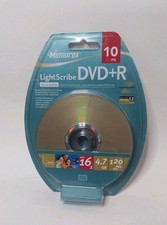 Memorex Light Scribe DVD+R 10 pack 4.7 GB/120 Minutes/16X recordable NEW SEALED picture