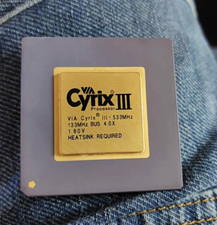V/A Cyrix III -533MHz Gold Plated CPU with High Collection Value picture