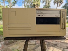 Vintage Beige Desktop Computer Tower PC System Unit Powers On TC picture