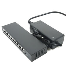 DSLRKIT 250M 10 Ports 8 PoE Switch Injector Power Over Ethernet 52V 120W max140W picture