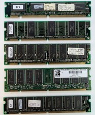 Lot of 5 PC100 SDRAM 168-Pin DIMM 32MB 64MB 128MB Kingston Viking Desktop Memory picture
