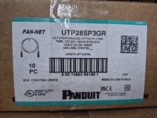 (Case Of 10) Panduit UTP28SP3GR Cat 6 Performance UTP Patch Cord Green picture