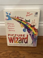Vintage Windows 3.0 Picture Wizard Big Box Software New Sealed Clip Art Drawing picture