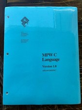 Apple MPW C Language Version 1.0 Manual APDA Vintage Developer Docs picture
