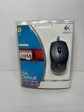 Logitech V100 3-Button USB Optical Mouse Tilt Wheel Plus Zoom NIP Sealed picture
