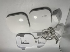 Eero A010001 1st Gen Mesh Wi-Fi Router 2-Pack w/ Wall Mounts & Power Cables Used picture