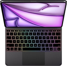 Typecase Edge Pro Keyboard Case iPad Air 13 M4/M3/M2 & Pro 12.9 RGB Space Black picture