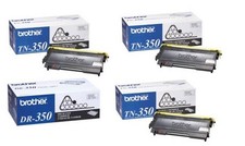 4 New Genuine Factory Sealed Brother TN-350 Toners and DR-350 Imaging Drum picture