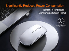 Rechargeable Wireless Mouse, 2.4G & Bluetooth 5.2 Dual Mode, Silent Type-C picture