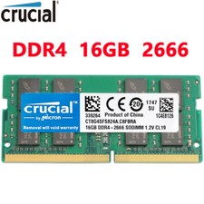 Crucial DDR4 16GB 2666 PC4-21300 Laptop 260-Pin SODIMM Notebook Memory RAM 1X16 picture