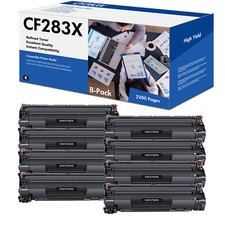 8x Black CF283X Toner Cartridge For HP 83X LaserJet Pro M201dw M202dw MFP M225dw picture