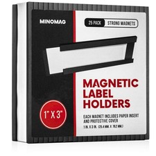 25pcs Magnetic Labels for File Cabinets, 1x3 inches | Channel Magnetic Label ... picture