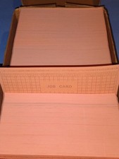 Mainframe Computer Data Punch Card Lot of 50 Orange 80 Column IBM comp Vtg NOS picture