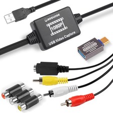 VHS to Digital Converter,USB-A/USB-C Video 1080P Capture Card,RCA/AV to USB2.0 A picture