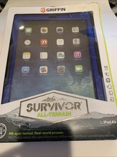 Brand New Griffin Survivor Case for Apple iPad Air 1 with Stand Blue Lb Open box picture