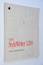 vintage 1995 Apple StyleWriter 1200 Using setting up Manual 030-6833-A book picture