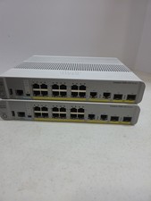 LOT OF 2 Cisco WS-C3560CX-8PC-S 8x 1 GE RJ45 PoE+ 2x 1G SFP Switch 1 Power Cable picture