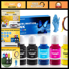 700ML Sublimation Ink Compatible for Epson F170 F570 - Autofill, ICC-Free, Anti- picture
