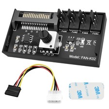 12V 4 Pin PWM Fan Speed Controller, PC Fan Hub Powered by SATA , Maximum Output picture