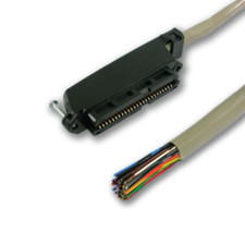 25 Pair Telco Amphenol CAT3 Trunk Cable 50-Pin Female to Blunt - AMP RJ21 15ft picture